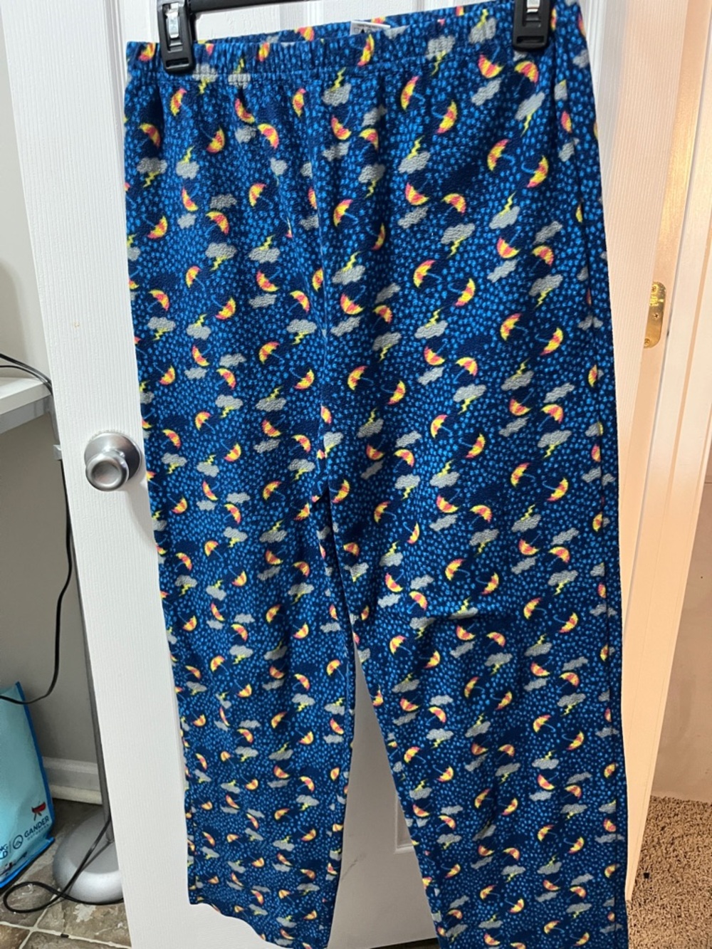 Men’s Blue Lightnight-Print Pajamas